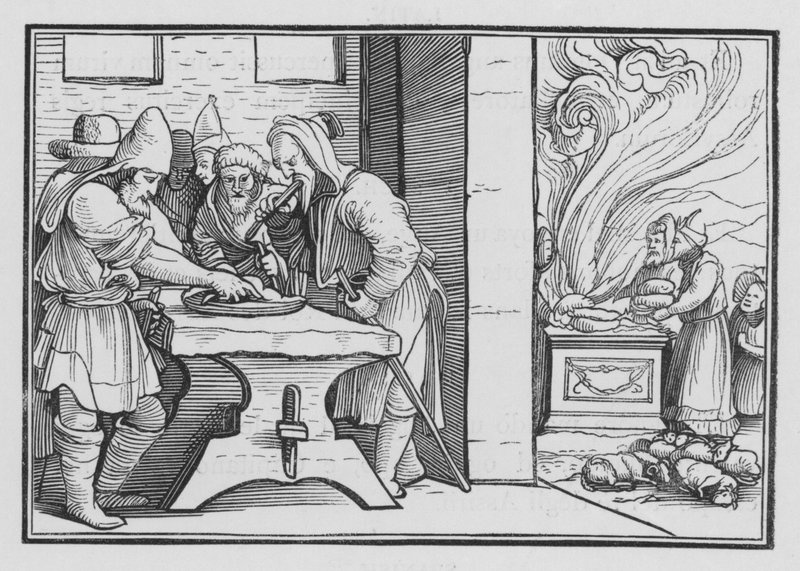 Josia viettää juhlallisen pääsiäisen, 2 Chronicles XXXV, 1 tekijältä Hans after Holbein the Younger