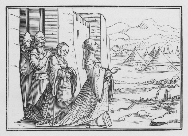 Judith ja hänen piika lähtevät Assyrian leiriin, Judith X, 6 tekijältä Hans after Holbein the Younger
