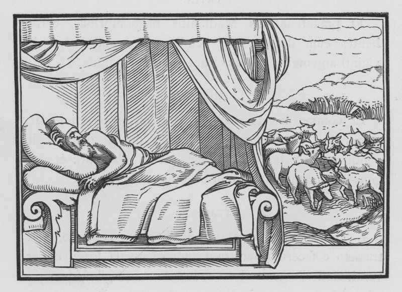 Pharaohs Two Dreams, Genesis, XLI, 8 tekijältä Hans after Holbein the Younger