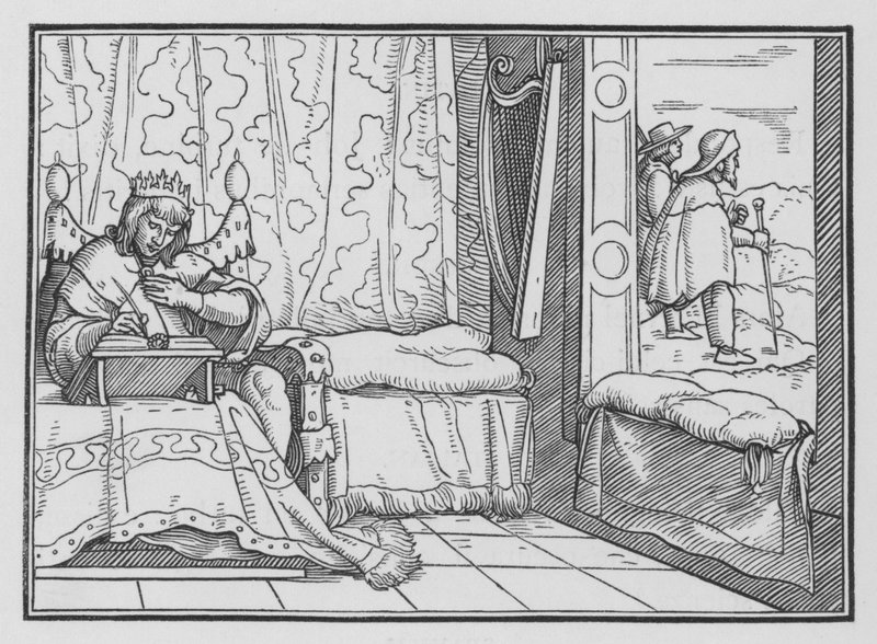Jumalallisten onni, Psalmi I, 1 tekijältä Hans after Holbein the Younger