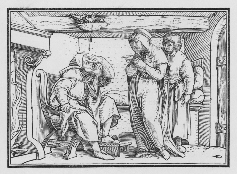 Tobitista tulee sokea, Tobit II, 10 tekijältä Hans after Holbein the Younger