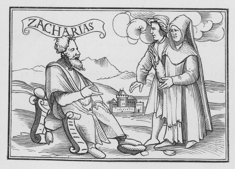 Sakarja kehottaa parannukseen, Sakarja I, 3 tekijältä Hans after Holbein the Younger