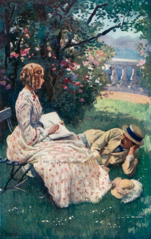 Louisa M Alcottin kuvitus hyville vaimoille tekijältä Harold Copping