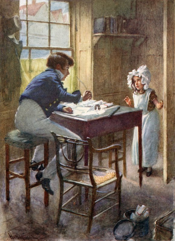Dick Swiveller es troba amb la marquesa (litografia de color) finlandesa tekijältä Harold Copping