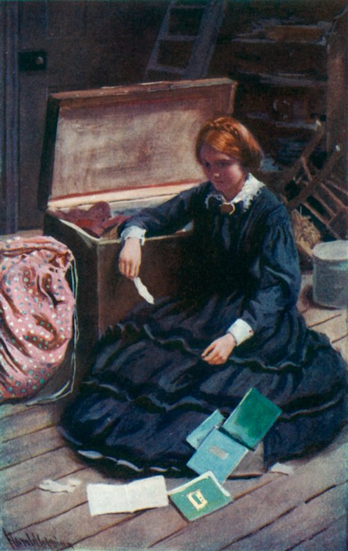 Louisa M Alcottin kuvitus hyville vaimoille tekijältä Harold Copping