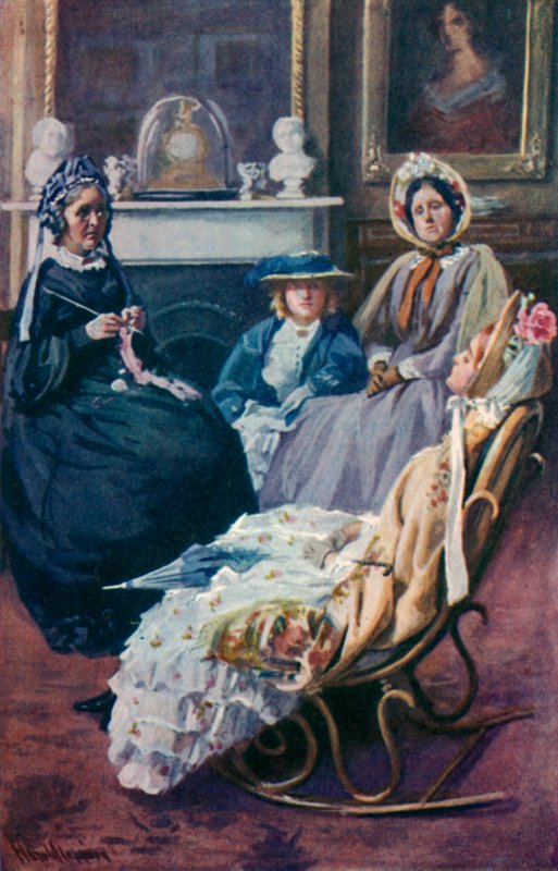 Louisa M Alcottin kuvitus hyville vaimoille tekijältä Harold Copping