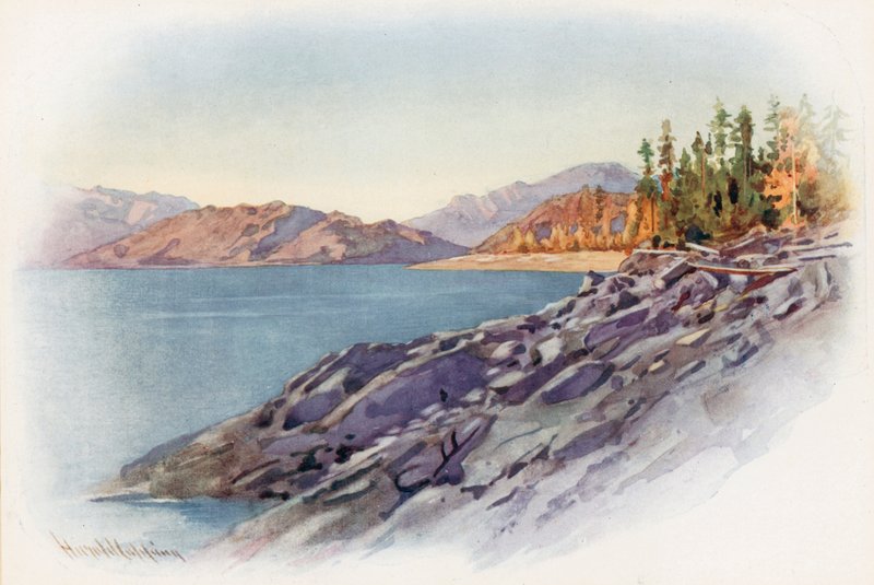 Kootenay-järvellä tekijältä Harold Copping