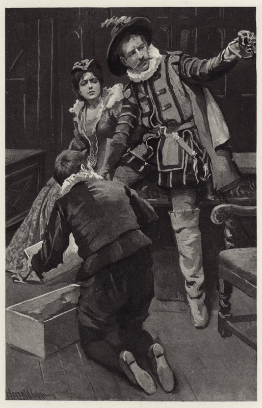 Petruchio aloitti myrskyn uudelleen sanoen, että korkki oli valettu porringeriin tekijältä Harold Copping