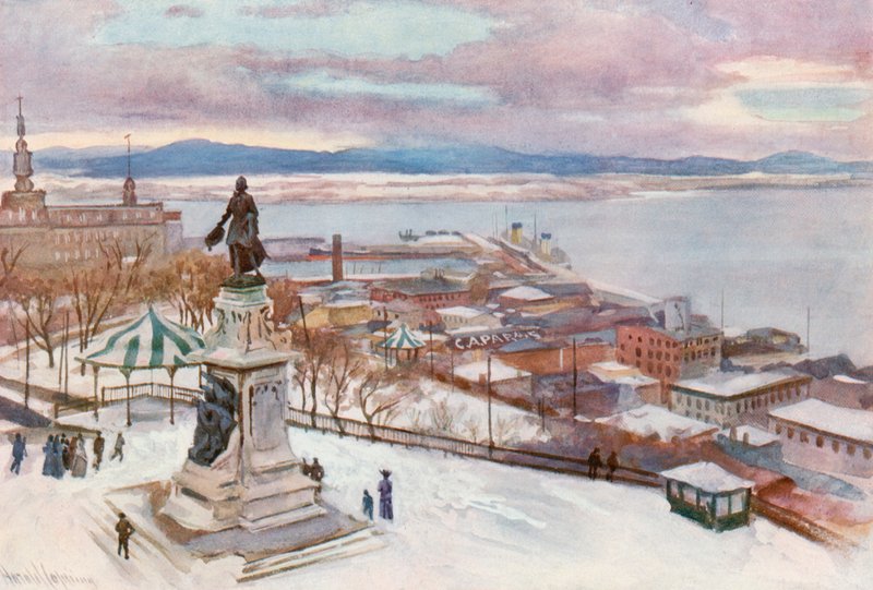 Quebec Hotel Frontenacista tekijältä Harold Copping