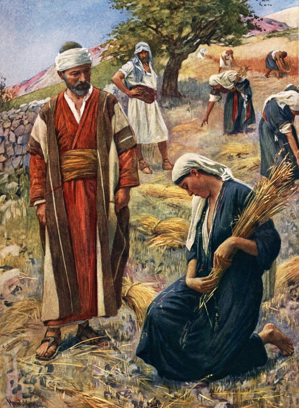 Ruth (väri litho) tekijältä Harold Copping
