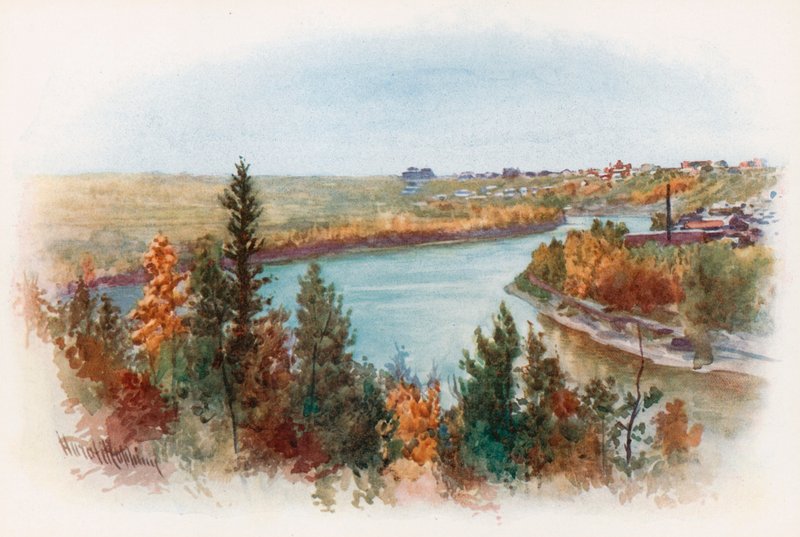 Saskatchewan-joki Edmontonissa tekijältä Harold Copping