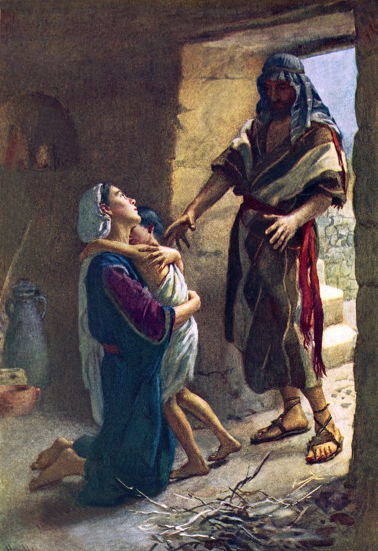 Sarpatin leski (väri litho) tekijältä Harold Copping