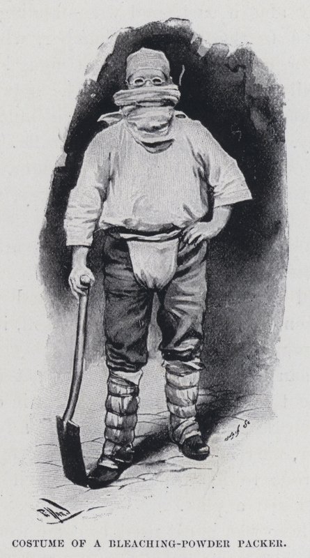 Valkaisujauheen pakkaajan puku (m/w kuva) tekijältä Harold Hume Piffard