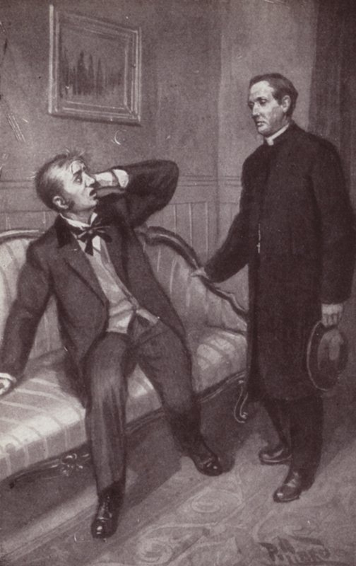 Kuvitus Charles Dickensin Edwin Droodin mysteeriin (litho) tekijältä Harold Hume Piffard