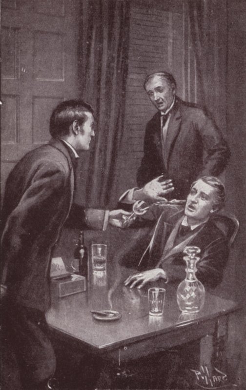 Kuvitus Charles Dickensin Edwin Droodin mysteeriin (litho) tekijältä Harold Hume Piffard
