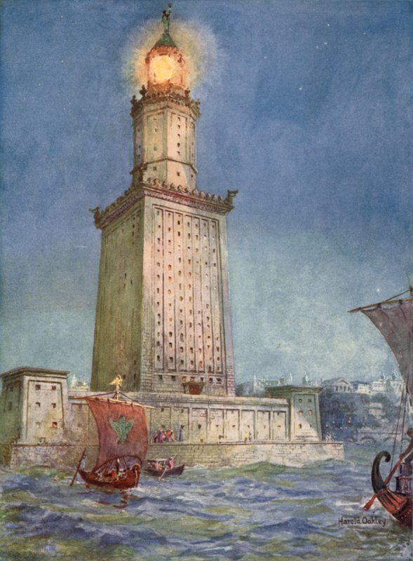 Välimeren muinainen majakka: Aleksandrian Pharos-rakennus tekijältä Harold Oakley