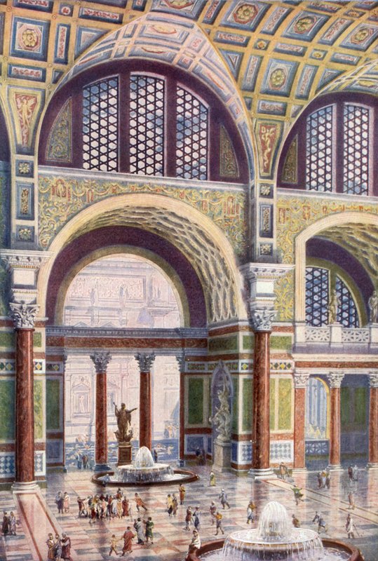 Caracallan kylpylän Tepidarium alkuperäisessä kauneudessaan tekijältä Harold Oakley