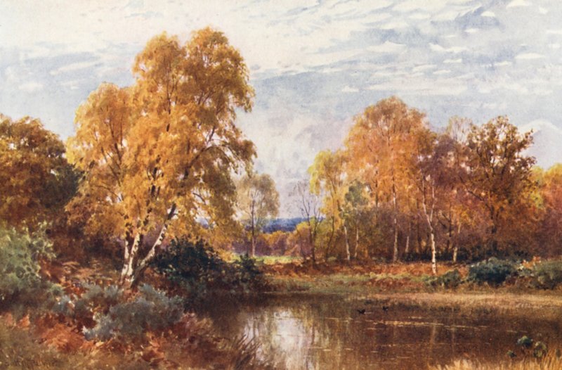 Loppuvuosi (värilitografia) tekijältä Harold Sutton Palmer
