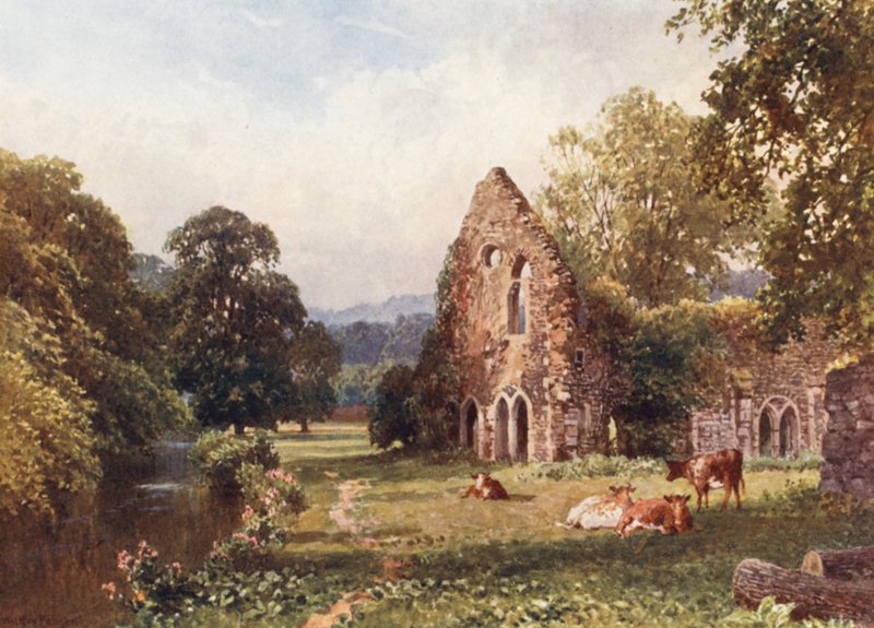 Waverley Abbey, lähellä Farnhamia (värilitro). tekijältä Harold Sutton Palmer