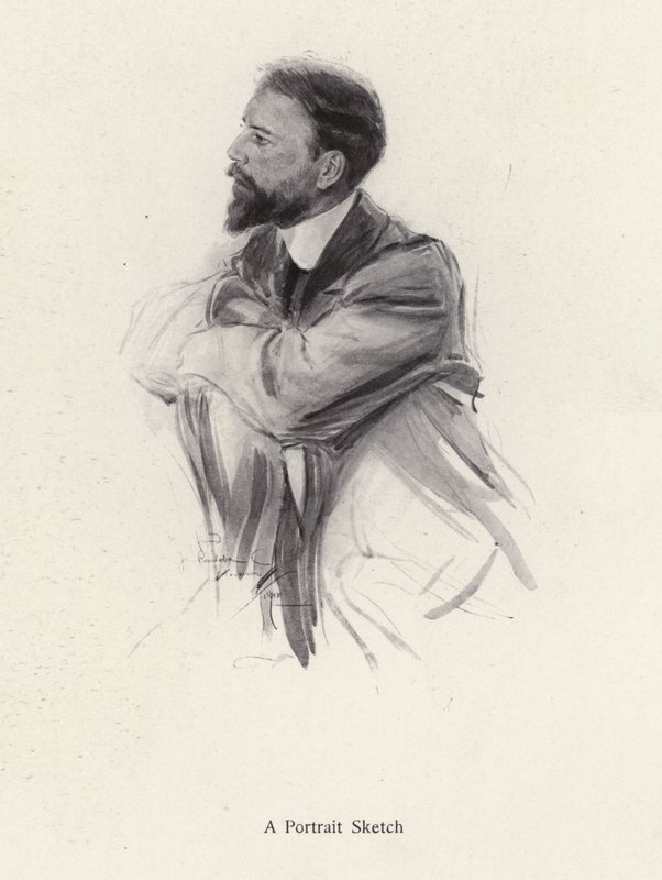 Keski-ikäisen miehen muotokuva (litho) tekijältä Harrison Fisher