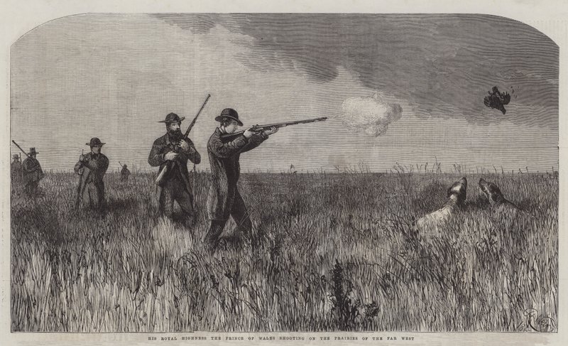 Hänen kuninkaallinen korkeutensa Walesin prinssi ampumassa Kaukolännen preerialla tekijältä Harrison William Weir