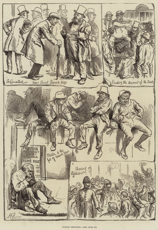 Dublinin luonnokset tekijältä Harry Furniss