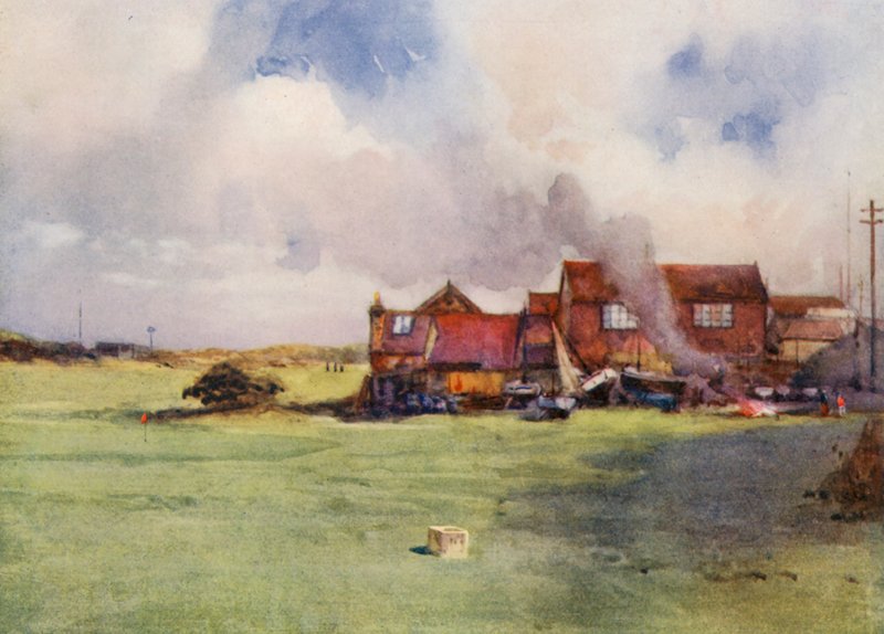 Golfkentät: Bembridge, "kissan kehdon" silmukka (värilitro). tekijältä Harry (1878 1950) Rountree