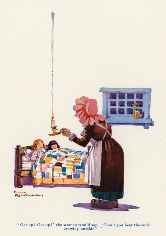 Leski ja hänen pikkutyttönsä (väri litho) tekijältä Harry Rountree