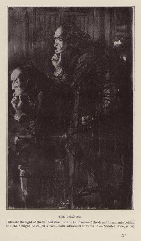 Charles Dickensin joulukirjat: Haunted Man (litografia) tekijältä Harry (after) Furniss