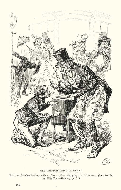 Kuvitus Charles Dickensin kirjaan Dombey ja poika (litografia). tekijältä Harry (after) Furniss