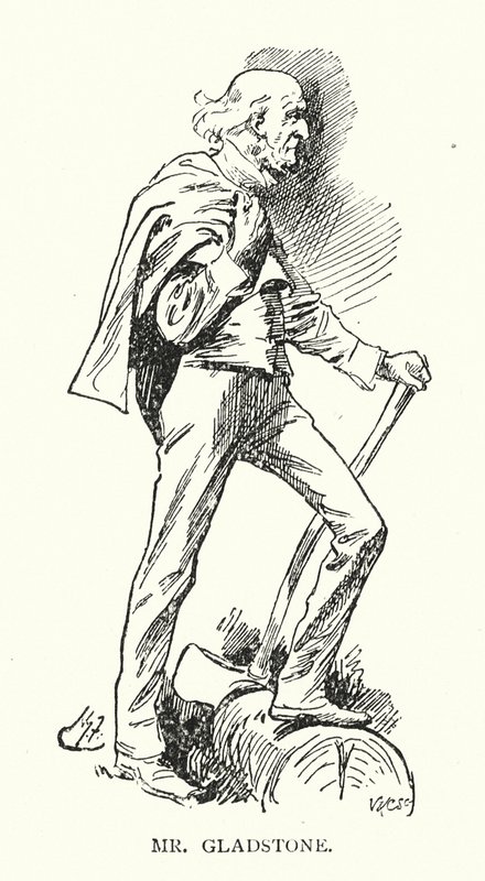 Herra Gladstone (litografia) tekijältä Harry (after) Furniss