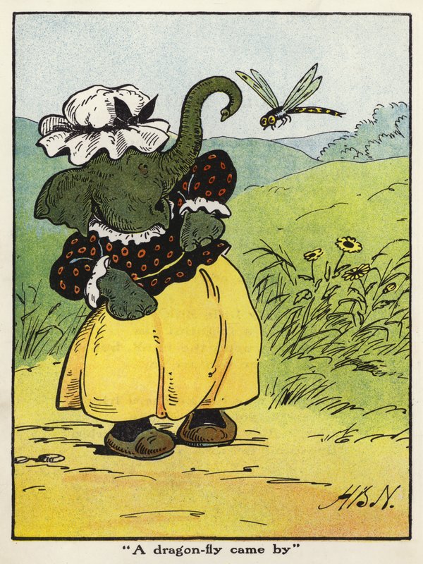 "Lohikäärmekärpäs tuli ohi" (väri litho) tekijältä Harry B Neilson