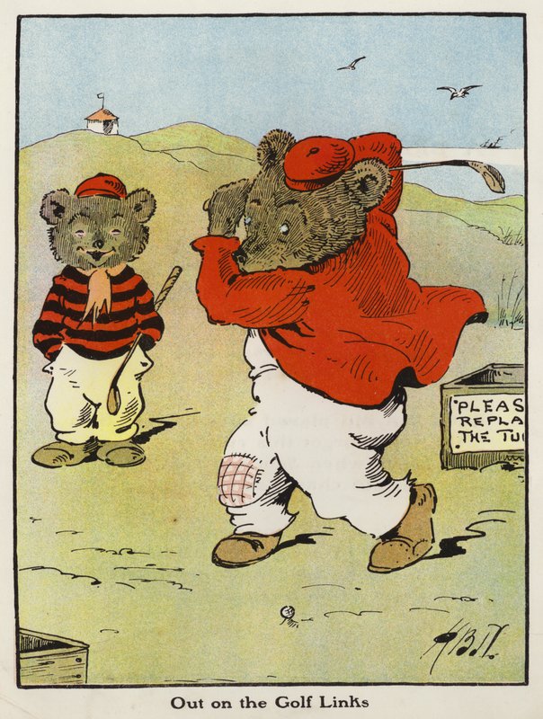 Out on the Golf Links (väri litho) tekijältä Harry B Neilson