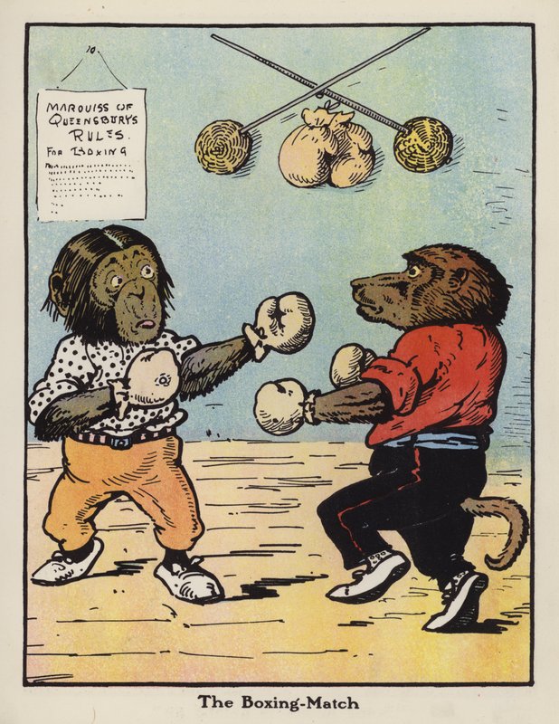 The Boxing-Match (väri litho) tekijältä Harry B Neilson