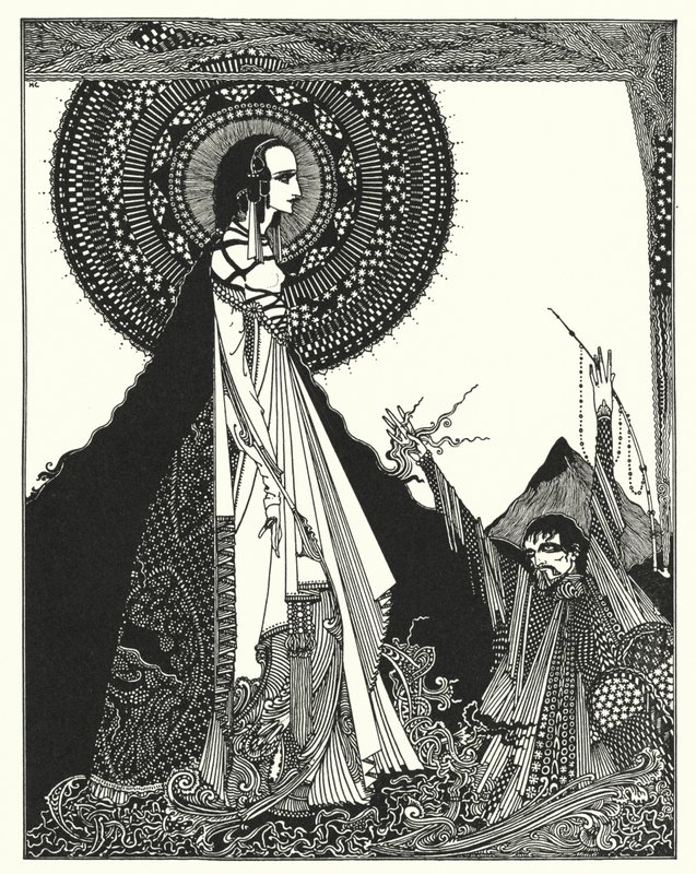 Edgar Allan Poe: Ligeia (litografia) tekijältä Harry Clarke