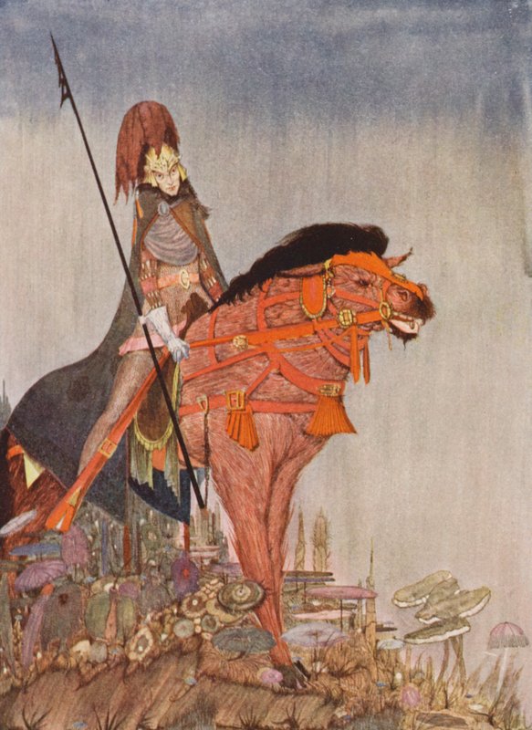 Edgar Allan Poe: Metzengerstein (värilitra) tekijältä Harry Clarke