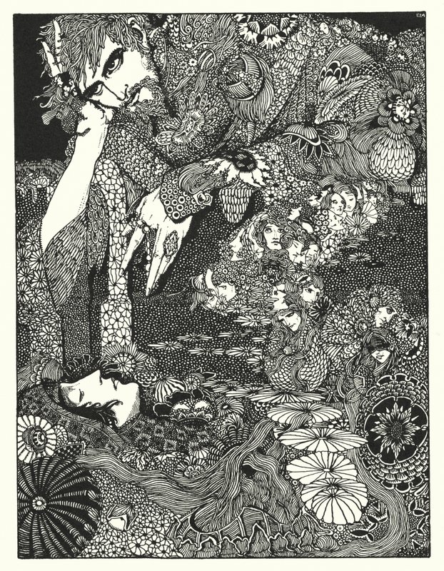 Edgar Allan Poe: Morella (litografia) tekijältä Harry Clarke
