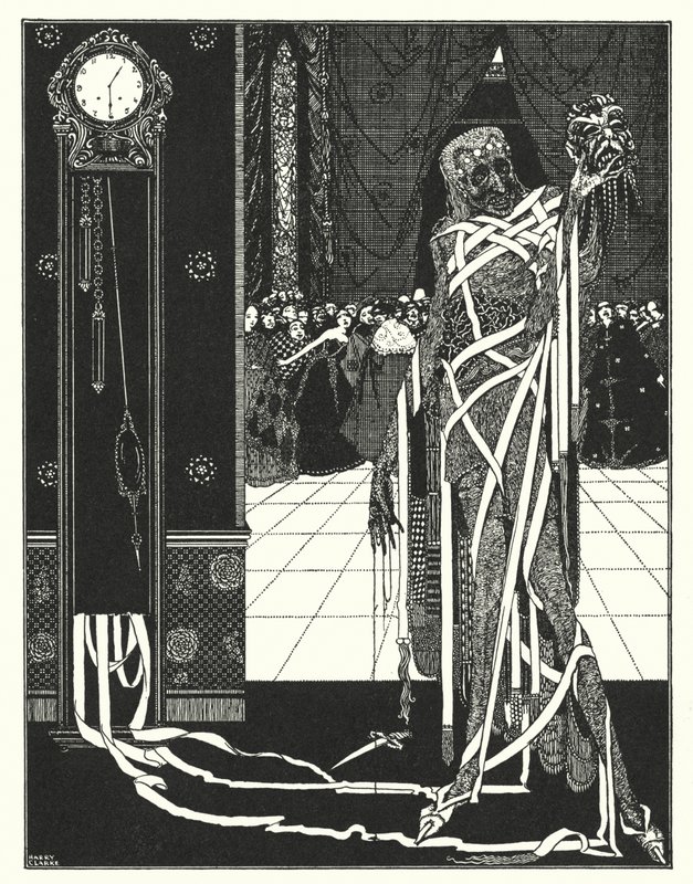 Edgar Allan Poe: Kuoppa ja heiluri (litografia) tekijältä Harry Clarke