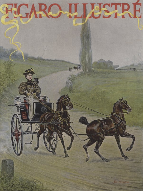 Tandem. Le Figaro Illustren kansi, kesäkuu 1895 tekijältä Harry Finney