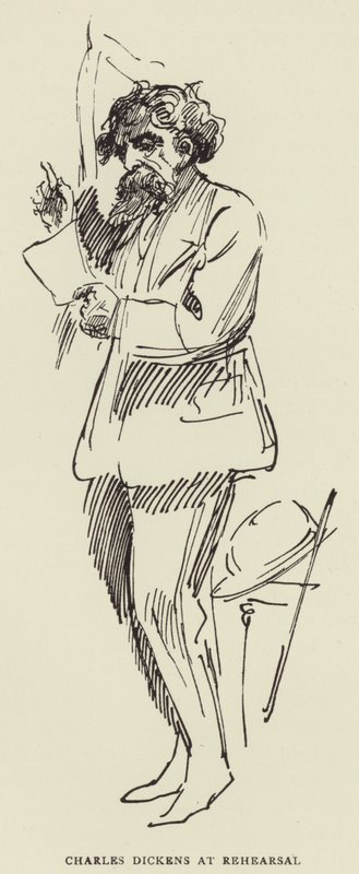 Charles Dickens harjoituksissa tekijältä Harry Furniss