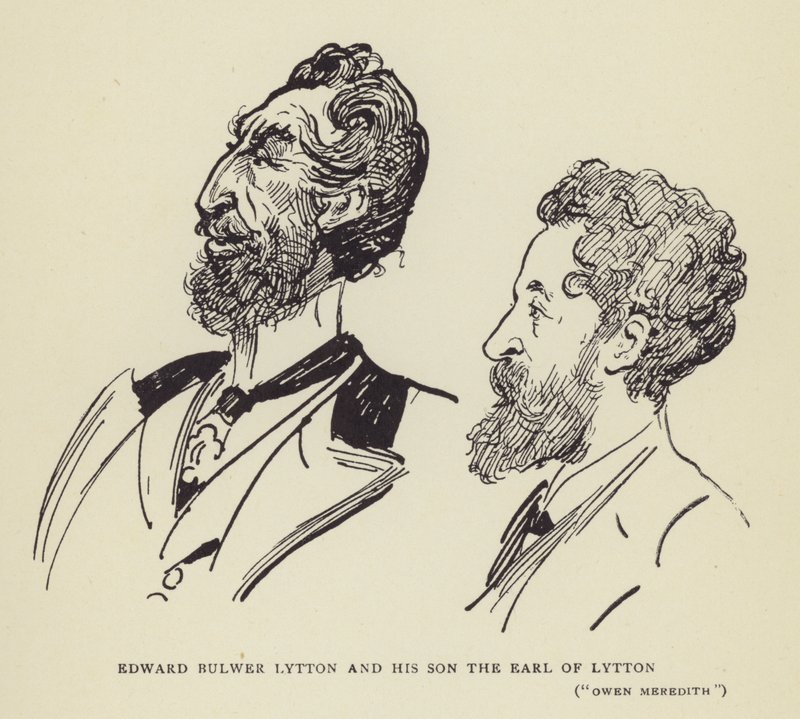 Edward Bulwer Lytton ja hänen poikansa Earl of Lytton, Owen Meredith tekijältä Harry Furniss