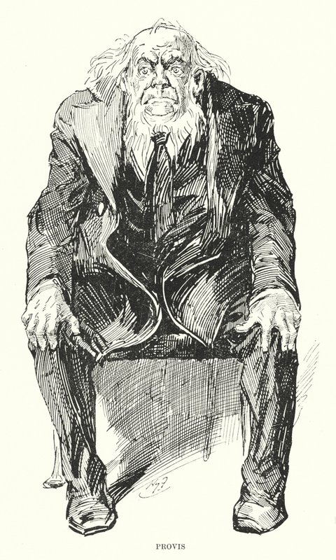 Charles Dickensin kuvitus suurille odotuksille (litho) tekijältä Harry Furniss