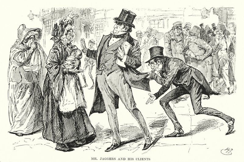 Charles Dickensin kuvitus suurille odotuksille (litho) tekijältä Harry Furniss