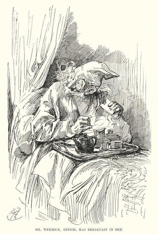 Charles Dickensin kuvitus suurille odotuksille (litho) tekijältä Harry Furniss
