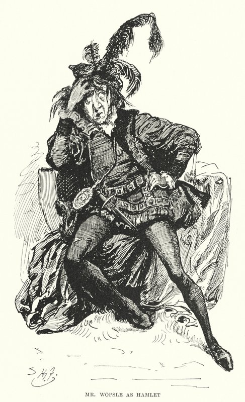 Charles Dickensin kuvitus suurille odotuksille (litho) tekijältä Harry Furniss
