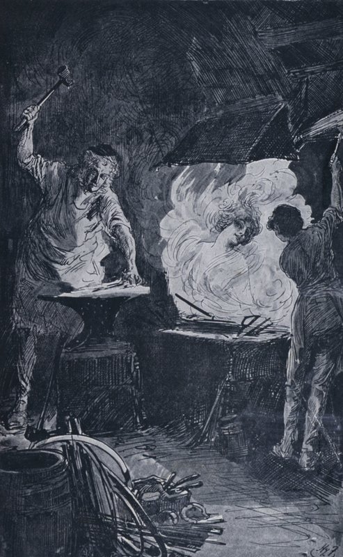 Charles Dickensin kuvitus suurille odotuksille (litho) tekijältä Harry Furniss