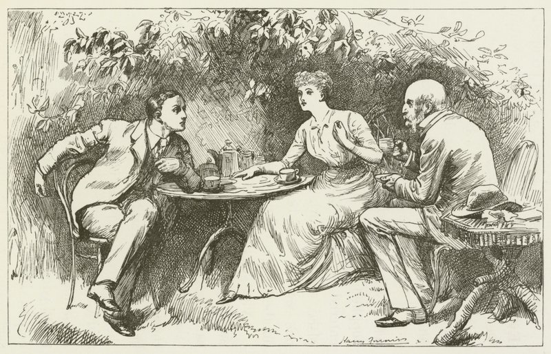 Lewis Carrollin kuvitus Sylvielle ja Brunolle tekijältä Harry Furniss
