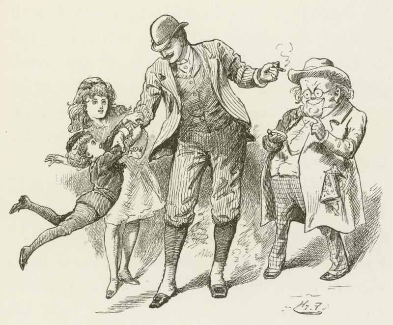 Lewis Carrollin kuvitus Sylvielle ja Brunolle tekijältä Harry Furniss