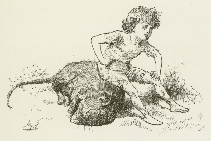Lewis Carrollin kuvitus Sylvielle ja Brunolle tekijältä Harry Furniss