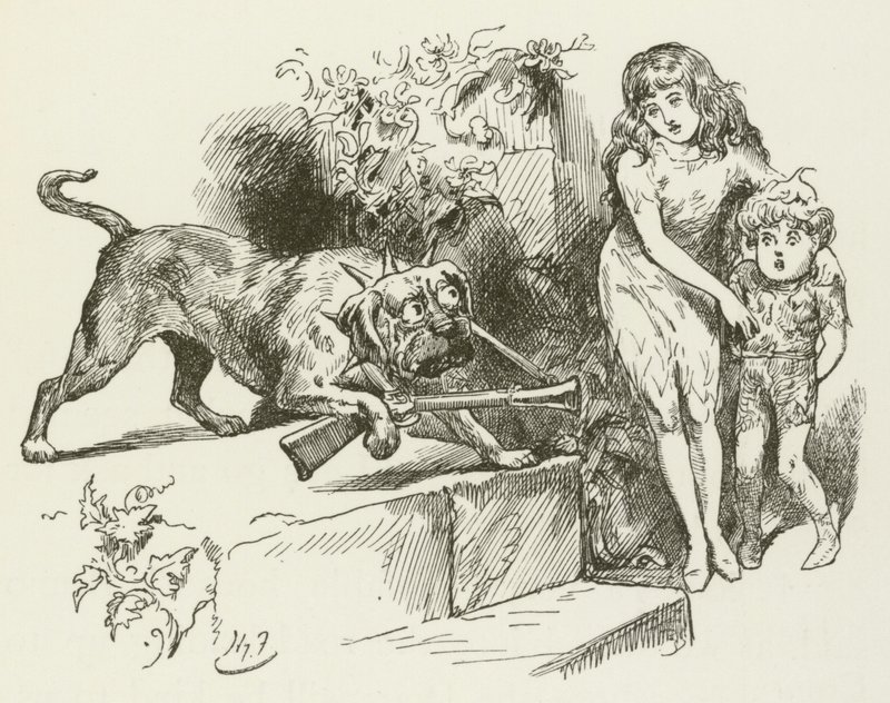 Lewis Carrollin kuvitus Sylvielle ja Brunolle tekijältä Harry Furniss